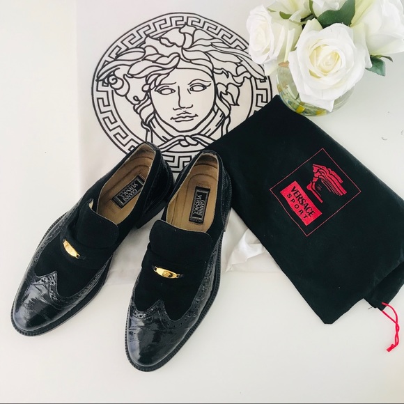 Versace Other - Versace Men’s Black Leather Loafers Size 40